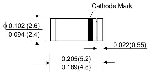 MELF (Plastic) Dimensions in i…